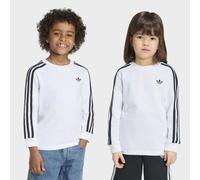 Langarmshirt ADIDAS ORIGINALS "3 STRIPE LS", Mädchen, Gr. 122, weiß, Obermaterial: 100% Baumwolle, Rundhals, Shirts Langarmshirt (66590161-122) weiß