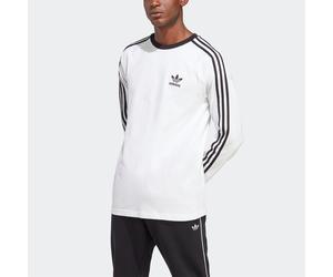 Langarmshirt ADIDAS ORIGINALS "ADICOLOR CLASSICS 3-STREIFEN LONGSLEEVE", Herren, Gr. XXL, weiß, Jersey, Obermaterial: 100% Baumwolle, bestickt, Rundhals, Shirts Langarmshirt (40697952-XXL) weiß