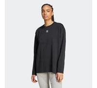 Langarmshirt ADIDAS ORIGINALS "ESSENTIALS LONGSLEEVE", Damen, Gr. M, schwarz, Obermaterial: 100% Baumwolle, Rundhals, Shirts Langarmshirt, lockerer Schnitt, Langarm, aus Baumwolljersey (35322053-M) sc