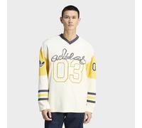 Langarmshirt ADIDAS ORIGINALS "HOCKY LS JERSEY", Herren, Gr. L, eqt gelb, Obermaterial: 100% Polyester, normal, V-Ausschnitt, Shirts Langarmshirt (81418423-L) eqt gelb