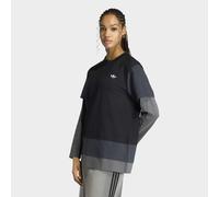 Langarmshirt ADIDAS ORIGINALS "LOOSE FIT LONGSLEEVE, LAGENLOOK", Damen, Gr. XL, schwarz, Obermaterial: 100% Baumwolle, normal, Rundhals, Shirts Langarmshirt (89173621-XL) schwarz