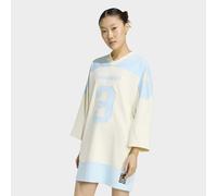 Langarmshirt ADIDAS ORIGINALS "WMS JERSEY DRES", Damen, Gr. XL, ice blau, Obermaterial: 100% Polyester, normal, V-Ausschnitt, Shirts Langarmshirt (48108024-XL) ice blau