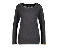Langarmshirt ALIFE & KICKIN "Damen ConnyAK A", Damen, Gr. S, grau (moonless melange), 65% Baumwolle, 35% Polyester, Shirts Langarmshirt (40788814-S) moonless melange