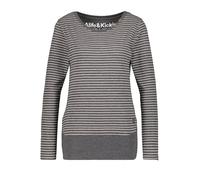 Langarmshirt ALIFE & KICKIN "Damen ConnyAK Z", Damen, Gr. S, grau (moonless melange), 65% Baumwolle, 35% Polyester, Shirts Langarmshirt (60941625-S) moonless melange