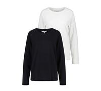 Langarmshirt ALIFE & KICKIN "Damen GaiaAK A Langarmshirt, Shirt", Damen, Gr. XL, schwarz, weiß, 100% Baumwolle (Bio), Shirts Langarmshirt, leichtes Jersey-Oberteil aus Bio-Baumwolle mit Raglan-Schnitt