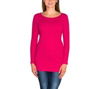 Langarmshirt ALKATO "Damenshirt Alkato Damen Langarm Longshirt Langarmshirt", Damen, Gr. XXL, lila (amarant), Obermaterial: 92% Baumwolle CO. 8% Elasthan EL., Shirts Langarmshirt (44004145-XXL) amaran