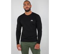 Alpha Industries Basic T LS Longsleeve Small Logo schwarz, Größe S, Herren, Baumwolle