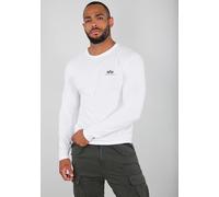 ALPHA INDUSTRIES Longsleeve Herren Regular Fit Langarm Rundhals Baumwolle weiß, XXL