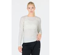 Langarmshirt ATHLECIA "Lankae", Damen, Gr. 44, grau (grau, meliert), 57% Baumwolle, 38% Modal, 5% Elasthan, unifarben, normal, Rundhals, Shirts Langarmshirt, mit feuchtigkeitsregulierenden Eigenschaft