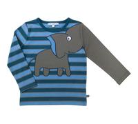 Langarmshirt Aufnäher Elefant in dunkelblau 68