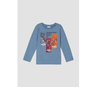 Langarmshirt aus Baumwolle mit Frontprint 140 blau 2169346.5470.140