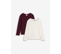 Langarmshirt aus elastischem Bio-Baumwoll-Mix (2er Pack) 128/134