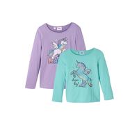 Langarmshirt aus reiner Bio-Baumwolle (2er Pack) 104/110