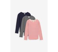 Langarmshirt aus reiner Bio-Baumwolle (3er Pack) 128/134