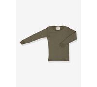 Langarmshirt aus Wolle/Seide Kinder ENGEL olivgrün Gr. 116