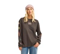 Langarmshirt BILLABONG "A/DIV Stamp", Damen, Gr. L, grau (schwarz sands), Obermaterial: 100% Baumwolle., Shirts Langarmshirt (88726242-L) schwarz sands
