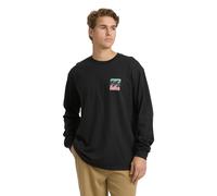 Langarmshirt BILLABONG "Crayon Wave Regular", Herren, Gr. XL, washed schwarz, 100% Baumwolle, Shirts Langarmshirt (58162721-XL) washed schwarz
