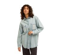 Jeanshemd BILLABONG "DOWN THE COAST", Damen, Gr. XL, N-Gr, washed blau, Obermaterial: 100% Baumwolle, Hemden Jeanshemd, mit sportlichem Charakter, geradliniger Schnitt, aus Baumwolle (75593530-XL) was