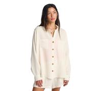 Langarmshirt BILLABONG "Swell Blouse", Damen, Gr. M, weiß, Obermaterial: 100% Walkfrottier;, Shirts Langarmshirt (66843834-M) weiß
