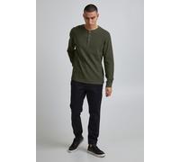 Langarmshirt BLEND "Langarmshirt BHBhnoble", Herren, Gr. XL, grün (dusty olive), Web, Obermaterial: 60% Baumwolle CO. 40% Polyester PES., regular fit normal, Rundhals, Shirts Langarmshirt (34459617-XL