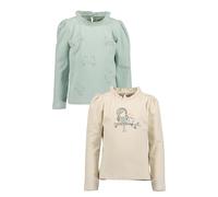 Langarmshirt BLUE SEVEN "2er Pack Langarmshirts", Mädchen, Gr. 116, beige (m001, multipack 1), 100% Baumwolle, normal, Rundhals, Shirts Langarmshirt (48264405-116) m001, multipack 1