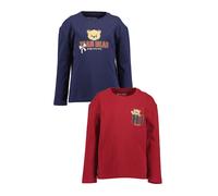 Langarmshirt BLUE SEVEN "Blue Seven 2er Pack Langarmshirts", Mädchen, Gr. 116, bunt (m001, multipack 1), 100% Baumwolle, normal, Rundhals, Shirts Langarmshirt (27841930-116) m001, multipack 1
