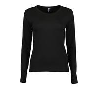 Langarmshirt BLUE SEVEN "Blue Seven Langarmshirt", Damen, Gr. 42, schwarz (9990, schwarz), 50% Baumwolle, 45% Modal, 5% Elasthan, normal, Rundhals, Shirts Langarmshirt (44403655-42) 9990, schwarz