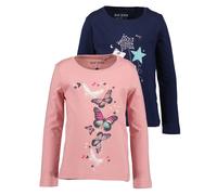 Langarmshirt BLUE SEVEN "Blue Seven Langarmshirts", Mädchen, Gr. 128, m001, multipack 1, 100% Baumwolle, normal, Rundhals, Shirts Langarmshirt (71462324-128) m001, multipack 1