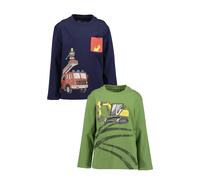 Langarmshirt BLUE SEVEN "Jungen 2er Pack Langarmshirts", Jungen, Gr. 128, bunt (m001, multipack 1), 100% Baumwolle, normal, Rundhals, Shirts Langarmshirt (57394403-128) m001, multipack 1