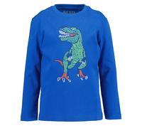 Langarmshirt BLUE SEVEN, Jungen, Gr. 98, royal, Single Jersey, Obermaterial: 100% Baumwolle, bedruckt, regular fit normal, Rundhals, Shirts Langarmshirt (66949769-98) royal