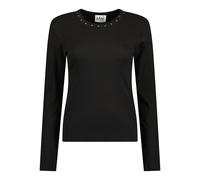 Langarmshirt BLUE SEVEN "Langarmshirt", Damen, Gr. 36, schwarz (9990, schwarz), 95% Baumwolle, 5% Elasthan, normal, Rundhals, Shirts Langarmshirt (43011869-36) 9990, schwarz