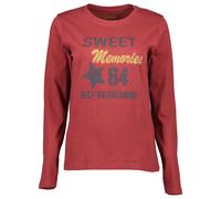Langarmshirt BLUE SEVEN "Langarmshirt", Damen, Gr. 38, rot (3441, dunkelrot), 100% Baumwolle, normal, Rundhals, Shirts Langarmshirt (68526545-38) 3441, dunkelrot