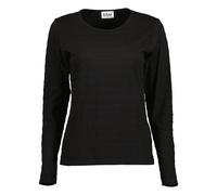 Langarmshirt BLUE SEVEN "Langarmshirt", Damen, Gr. 40, schwarz (9990, schwarz), 100% Baumwolle, normal, Rundhals, Shirts Langarmshirt (33369962-40) 9990, schwarz