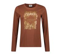 Langarmshirt BLUE SEVEN "Langarmshirt", Damen, Gr. 44, braun (8611, marone), 100% Baumwolle, normal, Rundhals, Shirts Langarmshirt (67389061-44) 8611, marone