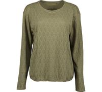 Langarmshirt BLUE SEVEN "Langarmshirt", Damen, Gr. 48, grün (7750, tee), 65% Baumwolle, 35% Polyester, normal, Rundhals, Shirts Langarmshirt (22852343-48) 7750, tee