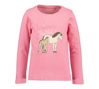Langarmshirt BLUE SEVEN, Mädchen, Gr. 92, azalee, Single Jersey, Obermaterial: 100% Baumwolle, bedruckt, regular fit normal, Rundhals, Shirts Langarmshirt (60683651-92) azalee