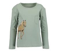 Langarmshirt BLUE SEVEN, Mädchen, Gr. 92, blau (aqua), Single Jersey, Obermaterial: 100% Baumwolle, bedruckt, normal, Rundhals, Shirts Langarmshirt (47034654-92) aqua