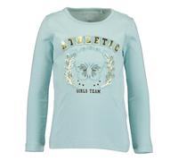 Langarmshirt BLUE SEVEN, Mädchen, Gr. 98, gletscher, Single Jersey, Obermaterial: 100% Baumwolle, bedruckt, regular fit normal, Rundhals, Shirts Langarmshirt (40568269-98)