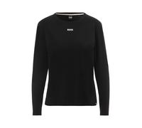 Langarmshirt BOSS, Damen, Gr. M, schwarz, Jersey, Obermaterial: 95% Baumwolle, 5% Elasthan, unifarben, Basic, regular fit, Rundhals, Shirts Langarmshirt, mit Rundhalsausschnitt (72631104-M) schwarz