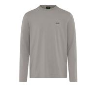 Langarmshirt BOSS GREEN "Tee Long", Herren, Gr. M, open grau063, Single Jersey, Obermaterial: 95% Baumwolle, 5% Elasthan, regular fit, Rundhals, eng eingefasste Kante, Shirts Langarmshirt, mit Rundhal