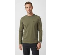 Langarmshirt BOSS GREEN "Tee Long", Herren, Gr. M, schwarz beige257, Single Jersey, Obermaterial: 95% Baumwolle, 5% Elasthan, regular fit, Rundhals, eng eingefasste Kante, Shirts Langarmshirt, mit Run