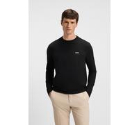 Langarmshirt BOSS GREEN "Tee Long", Herren, Gr. M, schwarz (schwarz001), Single Jersey, Obermaterial: 95% Baumwolle, 5% Elasthan, regular fit, Rundhals, eng eingefasste Kante, Shirts Langarmshirt, mit