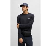 BOSS Regular-Fit Longsleeve aus Stretch-Baumwolle mit Kontrast-Logo - Style Tee Long, 50506365 Dunkelblau S