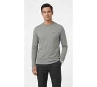 Langarmshirt BOSS GREEN "Tee Long", Herren, Gr. S, open grau063, Single Jersey, Obermaterial: 95% Baumwolle, 5% Elasthan, regular fit, Rundhals, eng eingefasste Kante, Shirts Langarmshirt, mit Rundhal
