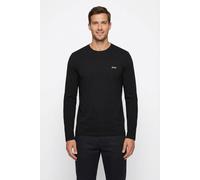 Langarmshirt BOSS "Mix&Match LS", Herren, Gr. 4XL, schwarz (schwarz 001), Single Jersey, Obermaterial: 95% Baumwolle, 5% Elasthan, regular fit, Rundhals, eingesetzt eingefasste Kante, Shirts Langarmsh
