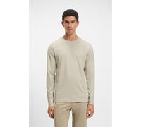 Langarmshirt BOSS ORANGE "Tacks 10242631 02" Gr. XXXL, beige (light beige271), Herren, Obermaterial: 100% Baumwolle, Shirts, mit Markenlogo auf der Brust (94344366-XXXL) light beige271