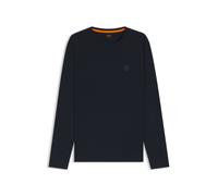 Langarmshirt BOSS ORANGE "Tacks", Herren, Gr. 3XL, blau (dunkelblau404), Single Jersey, Obermaterial: 100% Baumwolle, regular fit normal, Rundhals, eingesetzt normaler Saum, Shirts Langarmshirt, mit M