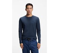 Langarmshirt BOSS ORANGE "Tacks", Herren, Gr. 3XL, open blau464, Single Jersey, Obermaterial: 100% Baumwolle, regular fit normal, Rundhals, eingesetzt normaler Saum, Shirts Langarmshirt, mit Markenlog