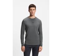 Langarmshirt BOSS ORANGE "TChark", Herren, Gr. S, open grau062, Web, Obermaterial: 96% Baumwolle, 4% Elasthan, regular fit normal, Rundhals, abgesteppte Kante, Shirts Langarmshirt, Rundhalsausschnitt,