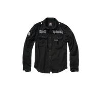Brandit Langarmhemd Iron Maiden Eddie – Vintage Schwarz 100% Baumwolle Größe XXL